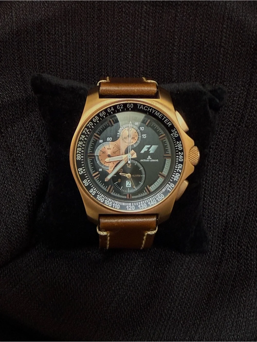 Jacques Lemans Men’s Formula 1 GP  Chronograph Alarm Date Quartz Watch F5015